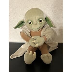 Vintage Star Wars Yoda Plush Stuffed Doll 18" Hooded Robe Great Condition!